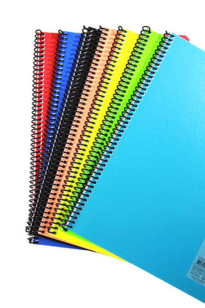 Mynote Flex A4 60 Sheets Lined Spiral Plastic Neon Cover Notebook