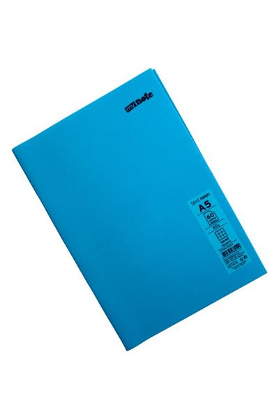 Mynote Text A5 60 Sheets Checkered Plastic Neon Cover Notebook