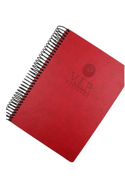 Gıpta 1081 A4 140 Sheets Checkered Checked VIP Spiral Faux Leather Notebook