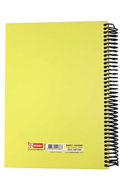 Mikro Edition Pastel 120 Sheets Checked School Notebook 17 X 24 Cm
