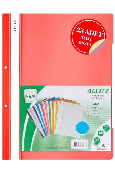 Leitz Pack of 25 Light Red Ring Binder