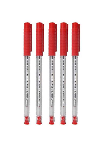 Faber Castell 1440 Red Ballpoint Pen Set of 5