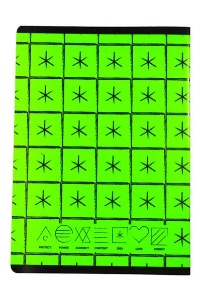 Mynote Text A4 60 Sheets Unlined Plastic Cover Notebook