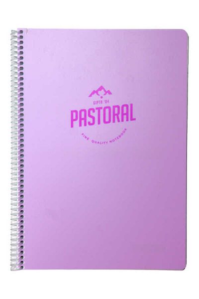 Gıpta A4 72 Sheets Lined Pastoral Spiral Plastic Cover Notebook