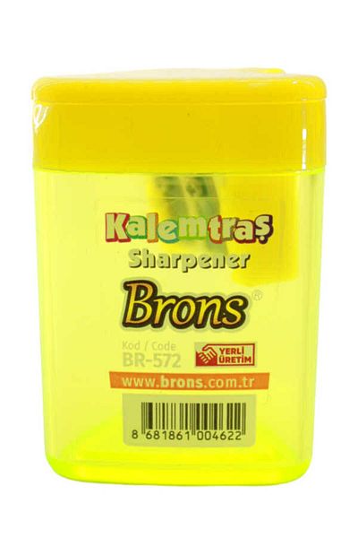 Brons مبراة أقلام الرصاص ذات الغرفة المثلثة Br-572