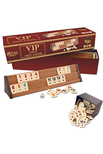Star Oyun Star Vip Ahşap Okey Takımı Açık Renk