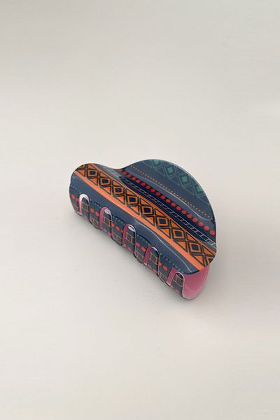 Modex 8cm Ethnic Patterned Oval Latch Buckle