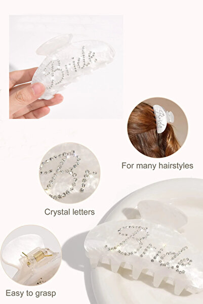 Modex 10 cm White Pearlescent Bride Latch Buckle