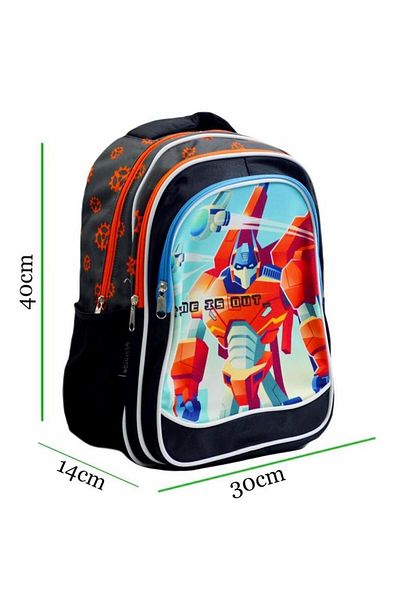Sentor Black Robot School Bag - Snilk22-07e