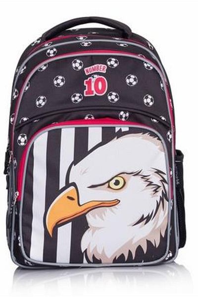 Sentor Sntilk22-01e Black and White Eagle School Bag