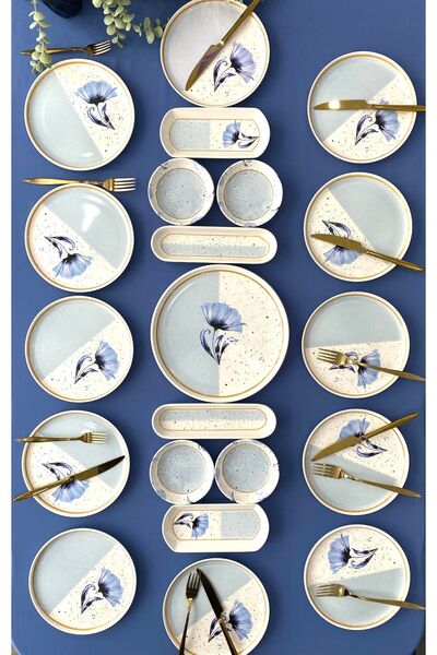 Genel Markalar Gelincik model 12 kişilik 21 parça kahvaltı takımı