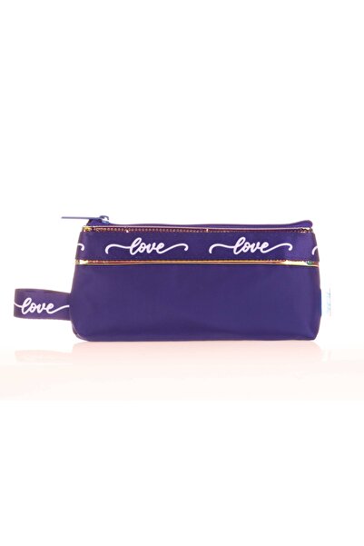 KAUKKO Mirror Baggy Kalem Çantası Lacivert K2666