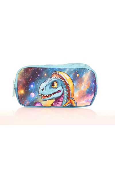 KAUKKO Τσάντα μολυβιού Dinosaur Cube με 3 διαμερίσματα - Παιδική L8184