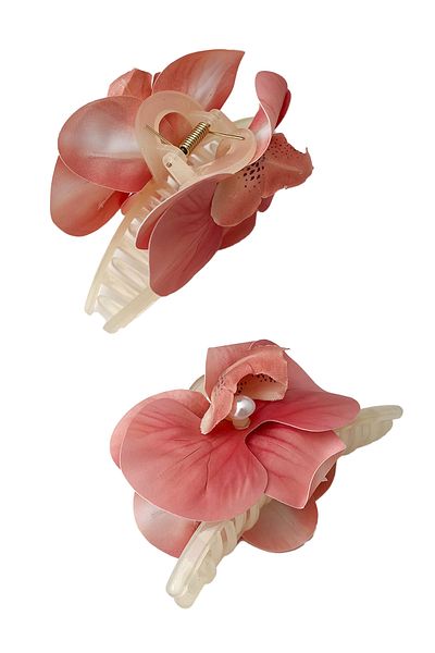 Modex Aloha Orchid Flower with Pearl - 10cm Latch Buckle
