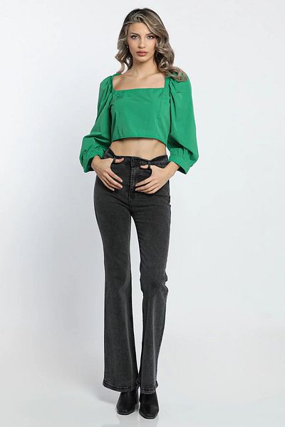 Geppetto Anthracite Lycra ψηλόμεσο γυναικείο τζιν - Penolope Spanish Leg Jeans