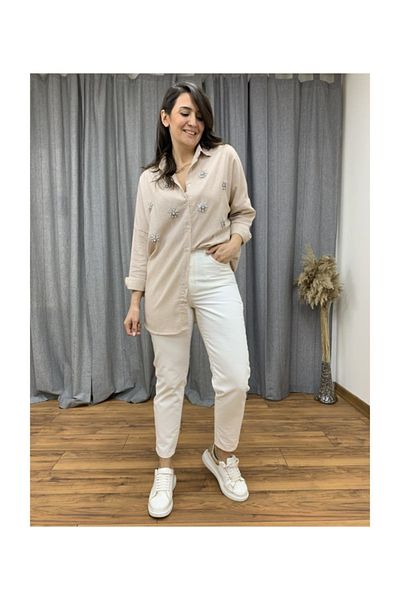 Geppetto Penolope White Mom Jean - Femei