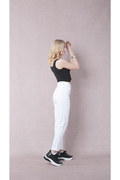 Geppetto Penolope Білі джинси з високою талією для жінок