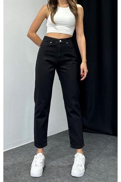 Geppetto Penolope Women's - Just Black Ultra High Waist Mom Jean