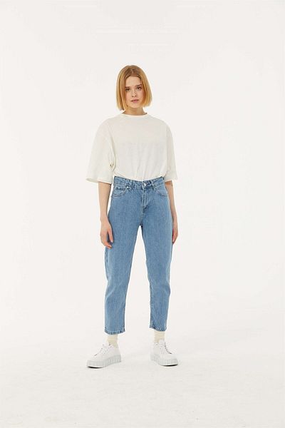 Geppetto Penolope High Waist Mom Jean - Γυναικείο τζιν γαλάζιο