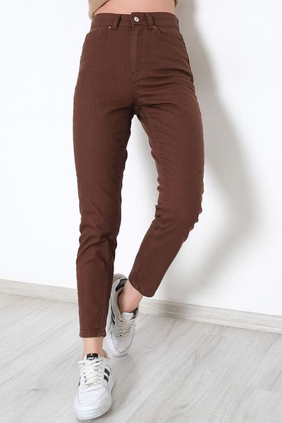Geppetto Penolope Women Mom Jeans Brown - Gasket Model 2411.392