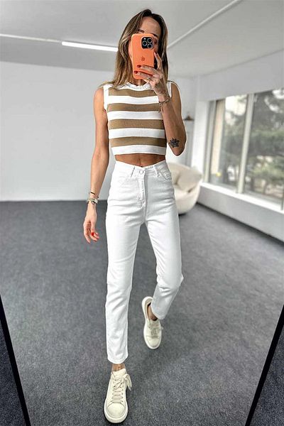 Geppetto Penolope Women - Jesica Blugi Mom Fit cu fermoar cu talie înaltă 2024