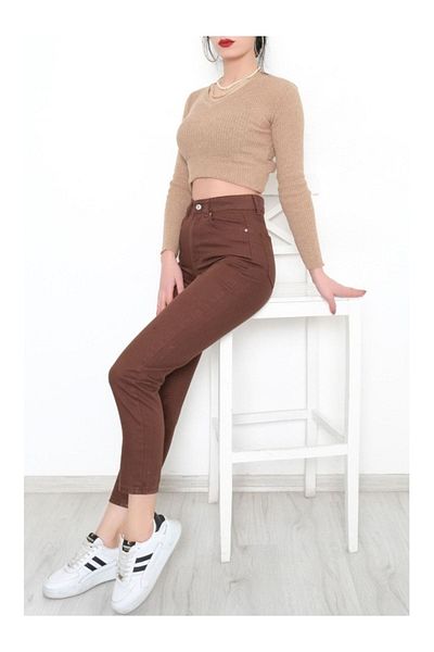 Geppetto Penolope Women Mom Jeans Brown - Gasket Model 2411.392