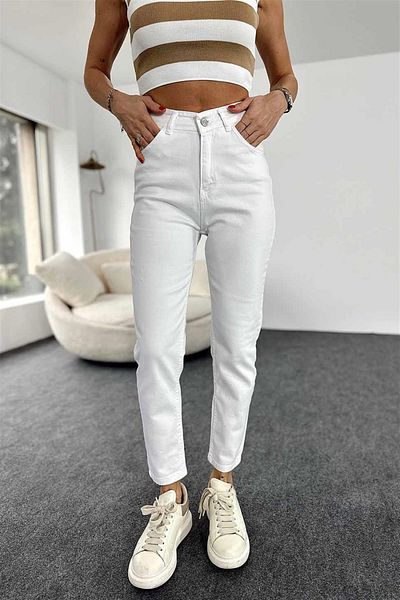 Geppetto Penolope Women - Jesica Blugi Mom Fit cu fermoar cu talie înaltă 2024