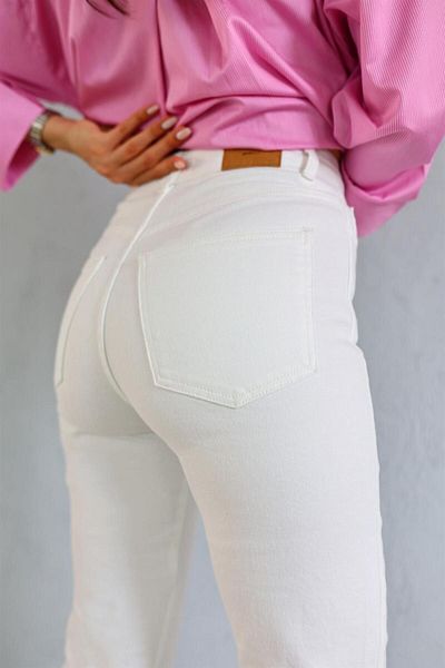 Geppetto Penolope Women's - Straight Cut White Jeans