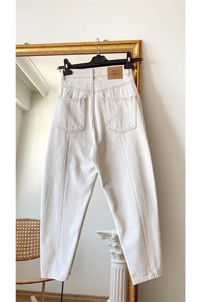 Geppetto Penolope Women - Milky Beige Color Mom Jean