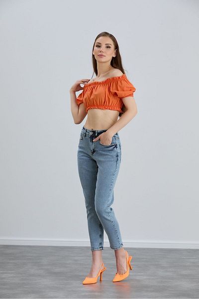 Geppetto Pantaloni de damă Penolope Mom Jean - Potrivire confortabilă