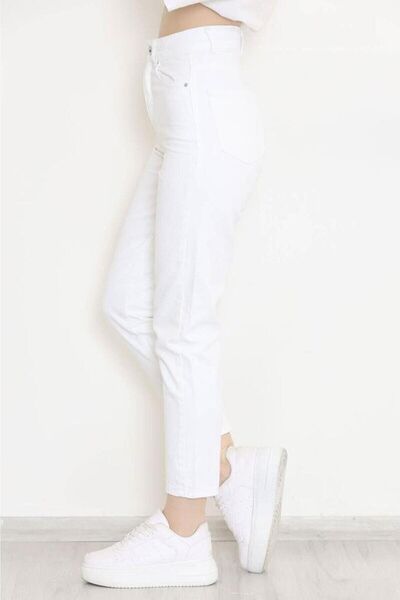 Geppetto Penolope Жіночі джинси з високою талією, білі, еластичні та не просвічуються 2024