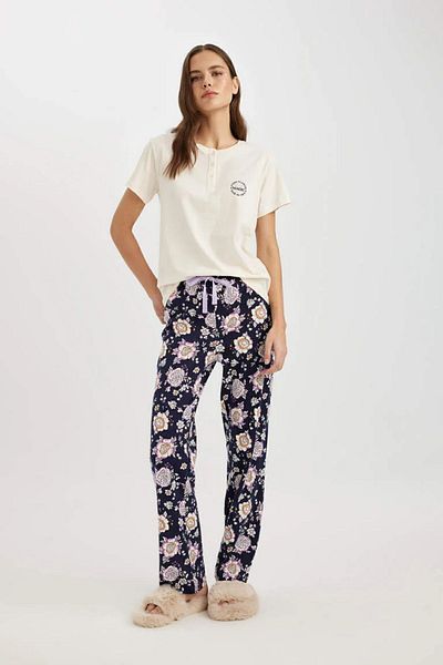 DeFacto Set pijamale cu mânecă scurtă cu imprimeu Be in Love - B6188ax24sp