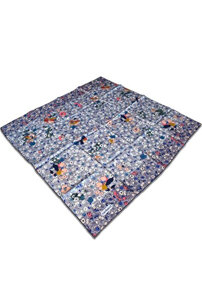 Cacharel Синій шарф з квітковим візерунком з шовку Tivil 8860313-921