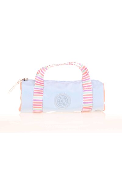 KAUKKO حقيبة أقلام رصاص للسفر ذات شريط مزدوج باللون الأزرق - K2598