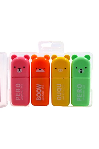 Kırtasiye Ofisi Neon Colored Mini Highlighter - 4 Pack Cnr-142