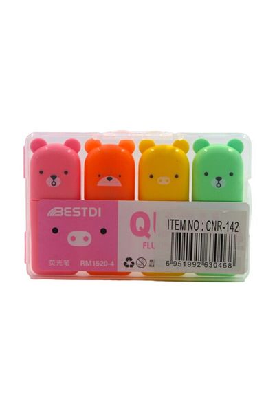 Kırtasiye Ofisi Neon Colored Mini Highlighter - 4 Pack Cnr-142