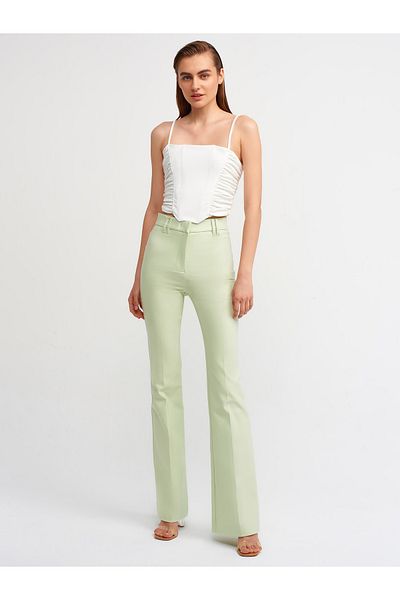 Dilvin 20129 Συγκεντρώθηκε λεπτομερές λουρί Crop Top-ecru
