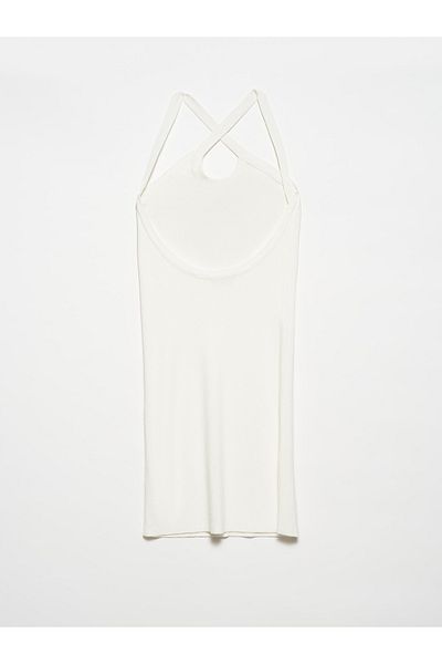 Dilvin 90151 Drop Front Knitwear Dress-ecru