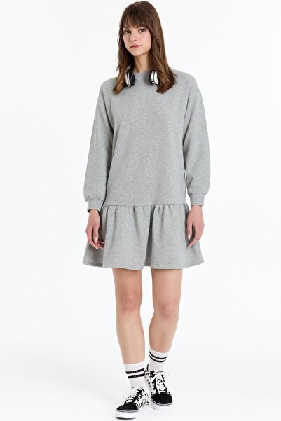Kyron Αθλητικό Γυναικείο Φόρεμα με Κομμένη Λεπτομέρεια - Γκρι