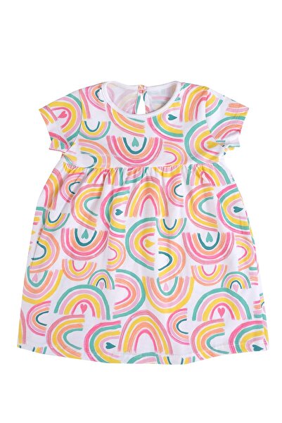 Kyron KIZ BEBEK GÖKKUŞAĞI BASKILI KISAKOLLU ELBİSE