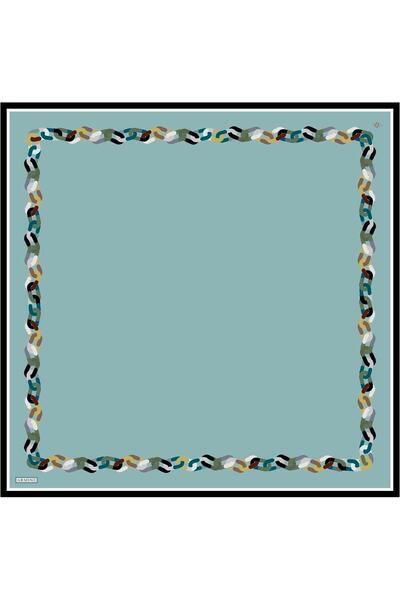 Armine Μεταξωτό μαντήλι με σχέδιο σε πράσινο χρώμα νερού 8908-56