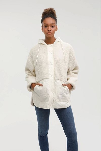 lumberjack Ct2008 Hannah Teddy Coat - Cream