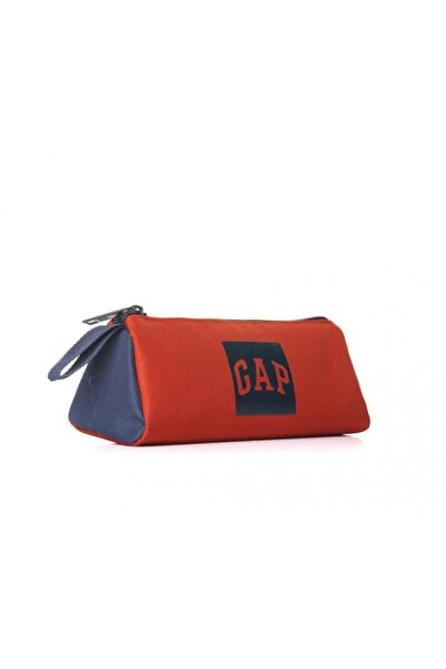 GAP Red Navy Blue Single Compartment Triangle Pencil Bag - 03405