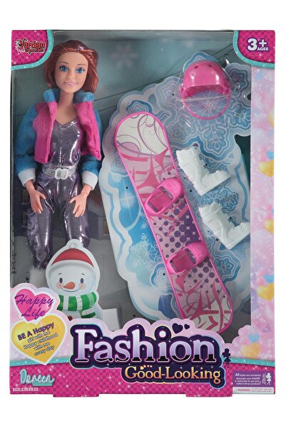 Vardem Aksesuarlı Kayaçkı Bebek 29cm Snowboard 66730