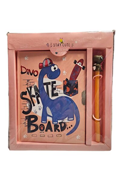 Taros Kilitli Hatıra Defteri Dinazor Jel Kalem Hediyeli 7114