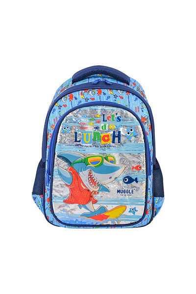 MUGGLE Shark Blue School Bag - Mu-0044