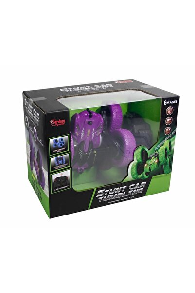 Vardem Kumandalı Full Fonks Şarjlı 6 Teker Akrobat Araba Mor Hg6-03