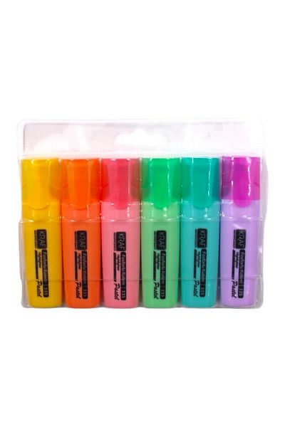 KRAF 335-6 Model 6-piece Highlighter Set