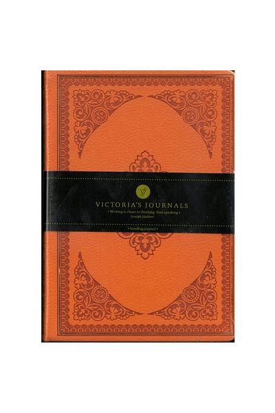 Victoria's Journals 3480 Vintage Old Book - 12x17cm, 80gr, Lined Orange Notebook