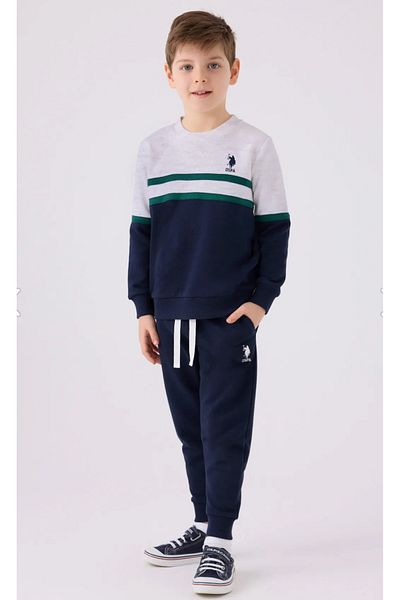 U.S. Polo Assn. Boy's Tracksuit Set - Licensed Uspa, Rubber Leg (2024-2025 Autumn-winter Collection)